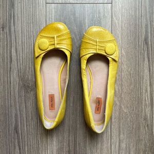 Miz Mooz Yellow Leather Loafers | 10